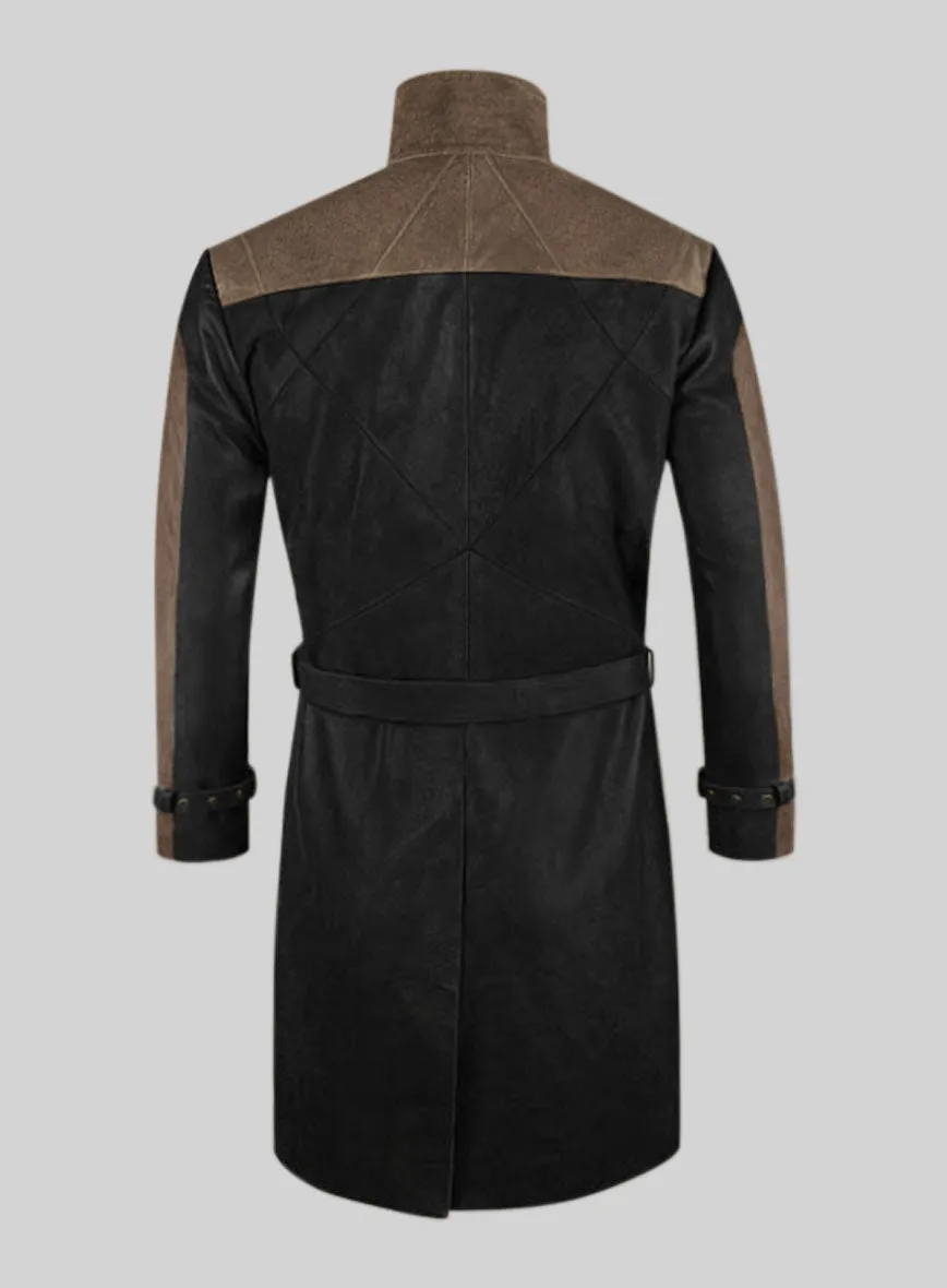 Watch Dog Leather Trench Coat