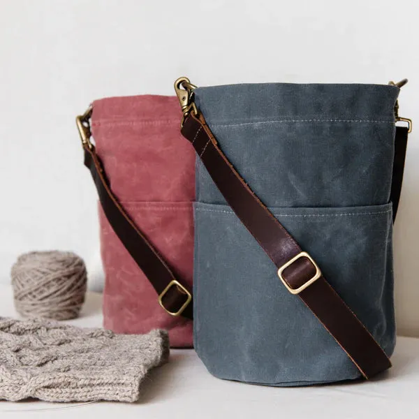 Waxed Canvas Bucket Bag | Twig & Horn