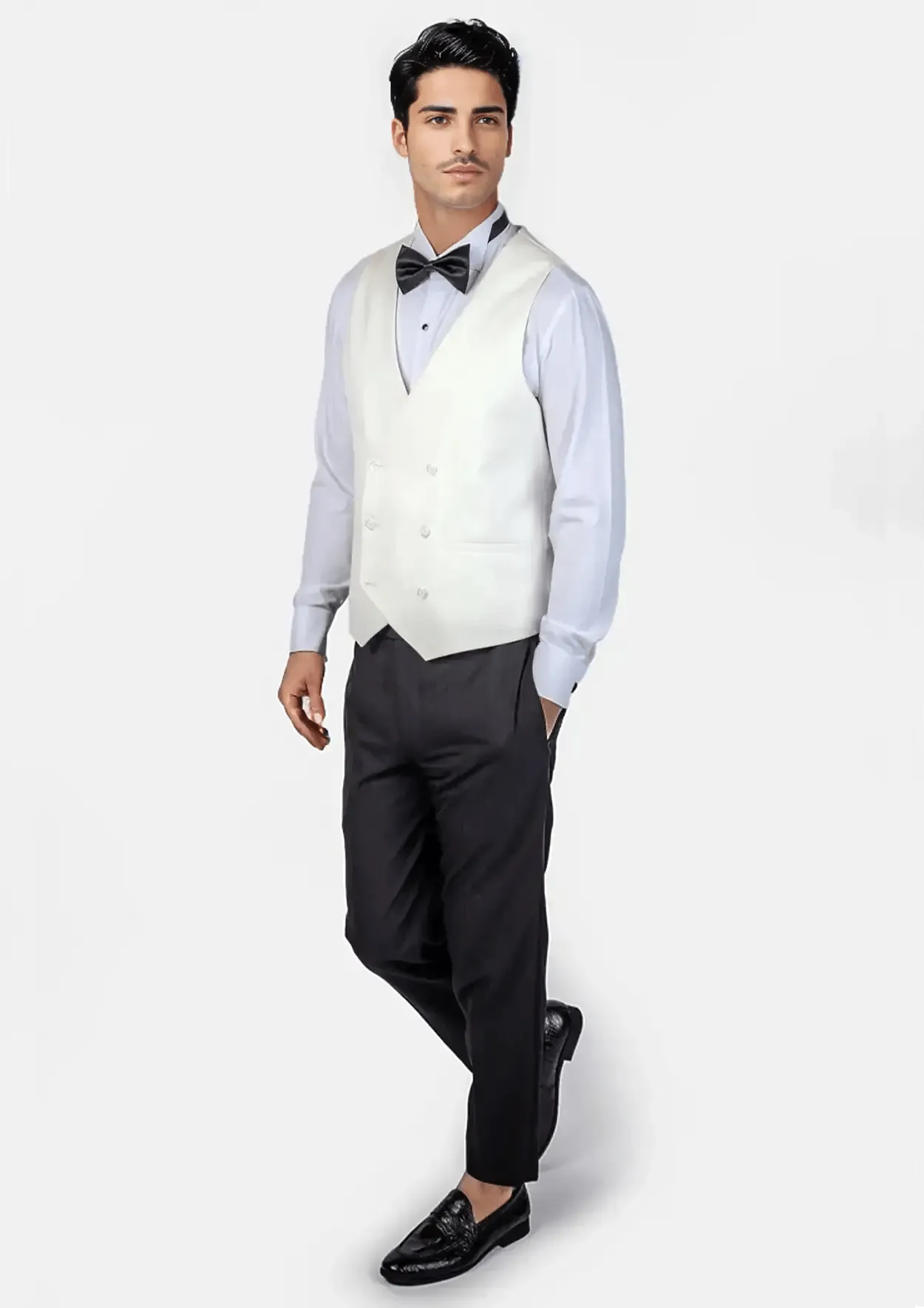 White Twill Vest