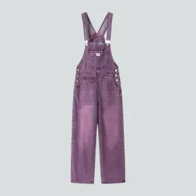 Women's sanded denim dungaree