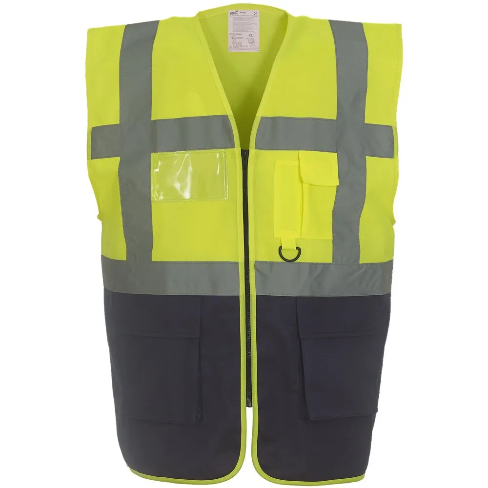 YK015 Hi-vis top cool open-mesh executive waistcoat (HVW820)