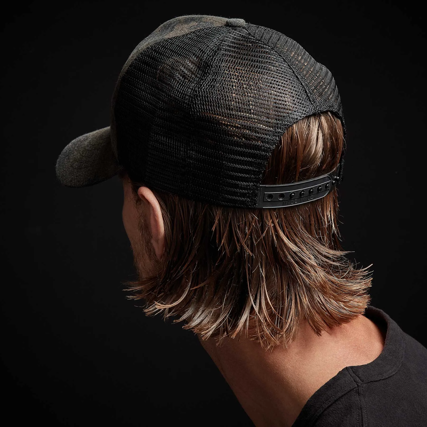 Y/OSEMITE Camo Trucker Hat - Greystone Pigment