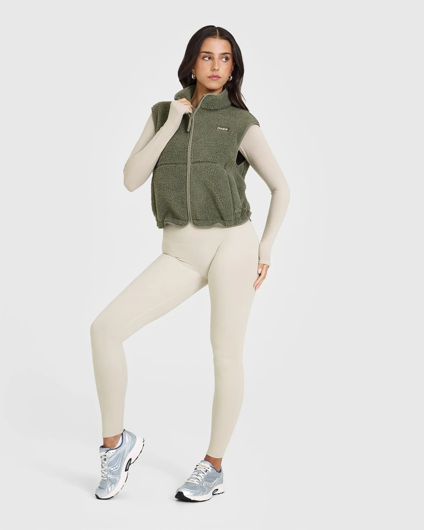 Zip Through Fleece Gilet | Alpine Green